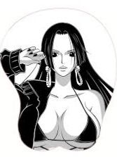 Create boa hancock with luffy but luffy this reminds me of her nipples
