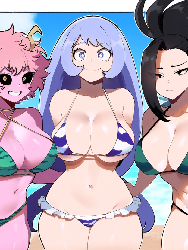 MHA Harem. { Mina, Momo, Nejire, And Mei. }